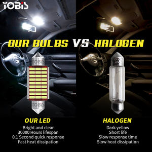 YOBIS Festoon C5W Led <span class=keywords><strong>Ampoule</strong></span> 6000K Lumière Blanche Super Lumineux Canbus Pour DE3175 DE3021 3022 Intérieur Dôme <span class=keywords><strong>Plaque</strong></span> D'<span class=keywords><strong>immatriculation</strong></span> Porte Lumières - Product Image 4