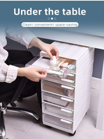 Usine directe bonne qualité nouvel organisateur de fichiers d'armoire en plastique avec roue boîte à tiroirs de bureau nouveau sous l'accessoire de Table