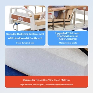 Cama de enfermería manual extra ancha <span class=keywords><strong>para</strong></span> ancianos, residencias de ancianos, pacientes paralizados, personas enfermas, con giro de piernas completo - Product Image 4