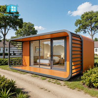 Maisons conteneurs de luxe personnalisables à distance, 20 pieds, 40 pieds, mobiles, portables, type cabane, mini-maisons, 3 chambres, 2 salles de bain
