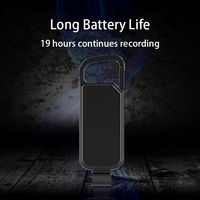 Dictaphone porte-clés portable enregistreur vocal numérique mince de 64 Go avec fonction d'enregistrement audio à batterie au lithium
