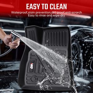 2023-2025 Model 3 Fully Enclosed Odorless <b>TPE</b> Waterproof Floor Liner 6 PCS Duty-Proof Foot Pad Car Mats D0100XUZ667 Odorless <b>TPE</b> - Product Image 3