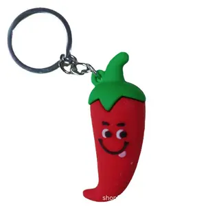 love pepper custom 3d anime keychain silicone plastic rubber pvc keychain bag accessories key holder key ring Gift