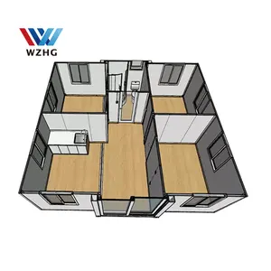 20ft prefab विस्तार योग्य कंटेनर घर के फर्श की योजना