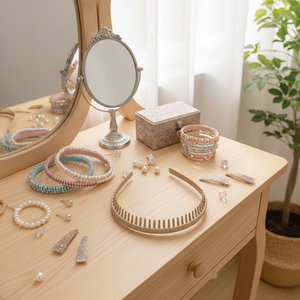 Vendita calda di tendenza Vintage stile coreano con perline di strass fascia alla moda Glitter ragazze accessori all'ingrosso gioielli per bambini - Product Image 3