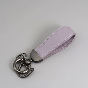Luxury PU Leather <b>Customized</b> Eco-Friendly Silk Screen Printed Rectangle Shape Keychain Strap Zinc Alloy Ring Black Red Green <b>Key</b> - Product Image 6