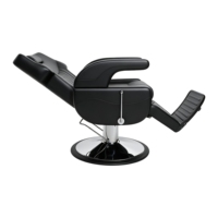 Fauteuil de Barbier Professionnel Moderne Écologique Inclinable à Rotation 360 Degrés en Cuir PVC pour Salon de Coiffure