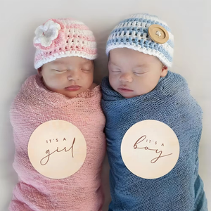 Hola, soy yo, letrero de madera para revelación de género, <span class=keywords><strong>es</strong></span> un niño o una niña, placa para fotos de recién nacidos, decoración para baby shower, artículos para fiestas - Product Image 4