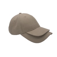 Casquette de baseball unie kaki en gros, personnalisable avec logo brodé, double visière, en jean, réglable, unisexe, style sportif, motif Argyle