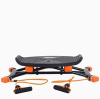 Mini stepper multifonctionnel pour la maison avec bandes de résistance et planche d'équilibre – Appareil amincissant pour les jambes