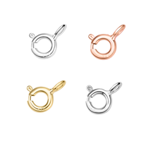 Fermoir à ressort en argent sterling 925 pour bracelet et collier, accessoires de bijouterie fantaisie en gros