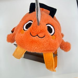 Sac à dos en peluche Chainsaw Dog, style anime orange, pour enfants, unisexe, 8-13 ans - Product Image 4
