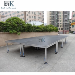 Plateforme de Scène Mobile Extérieure Réglable en Aluminium, Plateforme de Scène Portable avec Treillis d'Exposition - Product Image 1