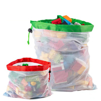 Sacs en filet promotionnels personnalisés avec logo, en polyester, écologiques, réutilisables, durables, avec poignées, pour les courses
