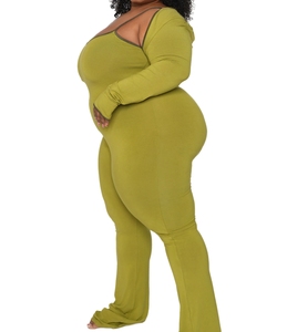 Oem-Combinaison pantalon large à haussement d'épaules pour femmes, 2 pièces, tenue décontractée pour femmes, survêtement d'été, vêtements de sport d'entraînement, tenue de détente - Product Image 4