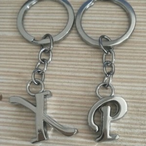 26 Letters <b>Blanks</b> Keychains Metal <b>Key</b> Chain - Product Image 2