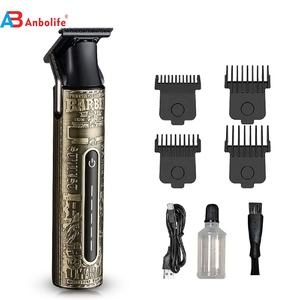 Anbolife <span class=keywords><strong>Tondeuse</strong></span> électrique pour hommes Lame en acier inoxydable Affichage numérique IPX6 70min d'autonomie <span class=keywords><strong>Tondeuse</strong></span> à cheveux rechargeable Type-C - Product Image 1