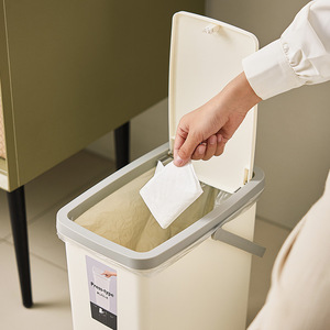 Rectangular Flip Lid Trash Can 2kg Indoor Use For Living Room Bathroom Bedroom - Product Image 3