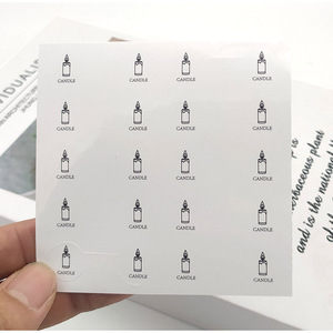 Etiquetas autoadhesivas con diseño de velas, papel adhesivo rectangular, etiquetas decorativas para regalos y manualidades con fuerte adherencia - Product Image 1