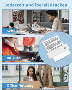 מדפסת מסמכים ניידת Print Future Mini A4 ללא דיו, אלחוטית, תרמית, דגם A80 במלאי - Product Image 4
