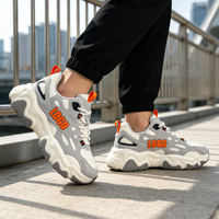 Chaussures de sport pour hommes, baskets de mode variées, logo personnalisé, résistantes, en PU, à lacets, chaussures de sport décontractées