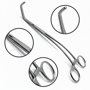 Juego de pinzas quirúrgicas de abrazadera vascular Satinsky de alta calidad, abrazaderas de oclusión tangencial atraumáticas DeBakey de acero inoxidable - Product Image 1