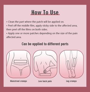 Plester Pereda Nyeri Wanita OEM - Eucalyptus - Perekat Medis Elastis - Meredakan Kram Kaki & Nyeri Punggung/Tubuh - Grosir - Product Image 6