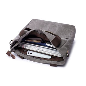 Sac fourre-tout en toile OEM ODM 30X12X31CM avec fermeture éclair, imperméable, couleur unie, mode, pour le quotidien, les voyages, les courses, sac à bandoulière pour femmes - Product Image 5