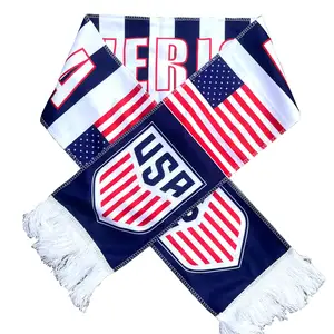 Cheap All Soccer Club Polyester Printed Cheering Scarf Unisex Football Fans Scarf