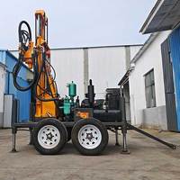 Rig de forage de puits d'eau, machine de forage de puits profonds de 230 m, rig de forage de puits d'eau portable