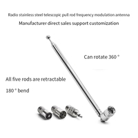 Radio télescopique universelle 18 w, antenne FM/AM fabriquée en acier inoxydable, courbe de 180 degrés peut rotation à 360 degrés