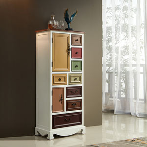 <span class=keywords><strong>Commode</strong></span> murale rétro en bois massif de style américain Armoire de rangement décorative peinte pour chambre à coucher salon - Product Image 4