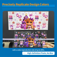 Autocollants PET personnalisés en couleur pour gobelets lavables, transferts UV DTF pour impression sur gobelets, vente en gros d'usine