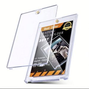 Strong Magnetic Card <b>Protector</b> Hard Plastic Transparent Portable 2.87x4.33 Inch Protective Cover Clip King Star Game Collection - Product Image 2