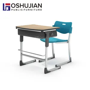 School classroom university lecture training student desk and chair set