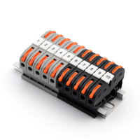 Connecteur de câblage modulaire à montage sur rail DIN, à connexion rapide sans vis, remplace le bornier de type britannique