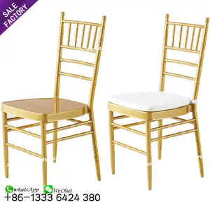 Оптовая продажа, золотые металлические стулья-тифани для свадьбы и торжества