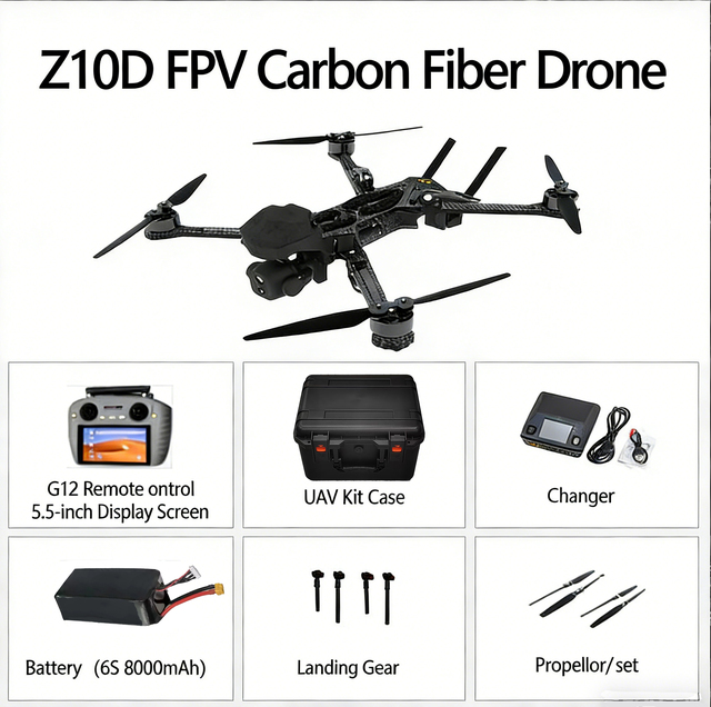 Z10D PRO Professional Aerial Photography Drone RTK 3-Axis Gimbal 4K 8K HD Camera GPS 3KG Payload Foldable RC FPV Commercial UAV