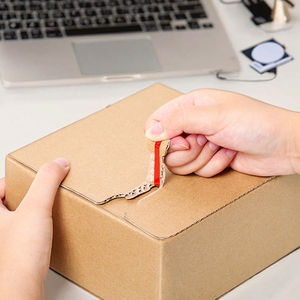 Groothandel op maat gemaakte hoogwaardige recyclebare golfkartonnen dozen met reliëfrits, fabriekslevering cosmetica verpakkingsmappen - Product Image 6