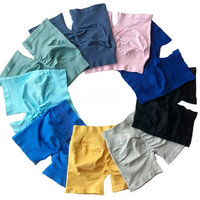 Shorts de yoga sans couture pour femme, taille haute élastique, séchage rapide, effet push-up, pour fitness et entraînement