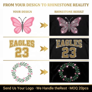 Parches Termoadhesivos Personalizados al por Mayor con Diamantes de Imitación y Logotipos de Equipos, Parches Brillantes para Ropa Deportiva - Product Image 4