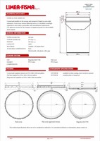 Seau conique en plastique personnalisable de 27 L, diamètre 292x445 mm, avec couvercle à anneau de verrouillage, doublure intérieure en plastique, écologique