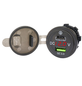 Kép USB Port Car Charger Thuốc lá nhẹ hơn ổ cắm cắm LED Vôn kế Điện thoại di động thông minh sạc Adapter Phụ Kiện Xe Hơi - Product Image 5