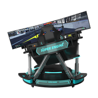 Machine de jeu VR d'arcade, simulateur de conduite automobile pour parc d'attractions intérieur, simulateur de course 6 DOF à 3 écrans