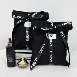 BSCI Cotton <b>Envelope</b> <b>Gift</b> Packaging Cloth Dust Bag Black Luxury Jewelry Cosmetic Dust Bag Recycled Cotton Canvas Dust Pouches - Product Image 2