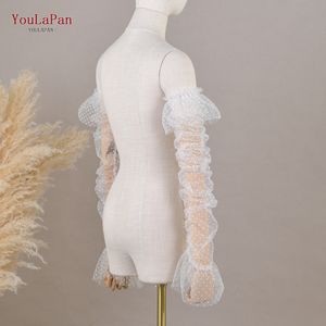 YouLaPan <span class=keywords><strong>VM70</strong></span> Gants élégants pour femme à motif pois, longueur coude, pour mariée, robe de mariée, soirée, accessoire de main - Product Image 2