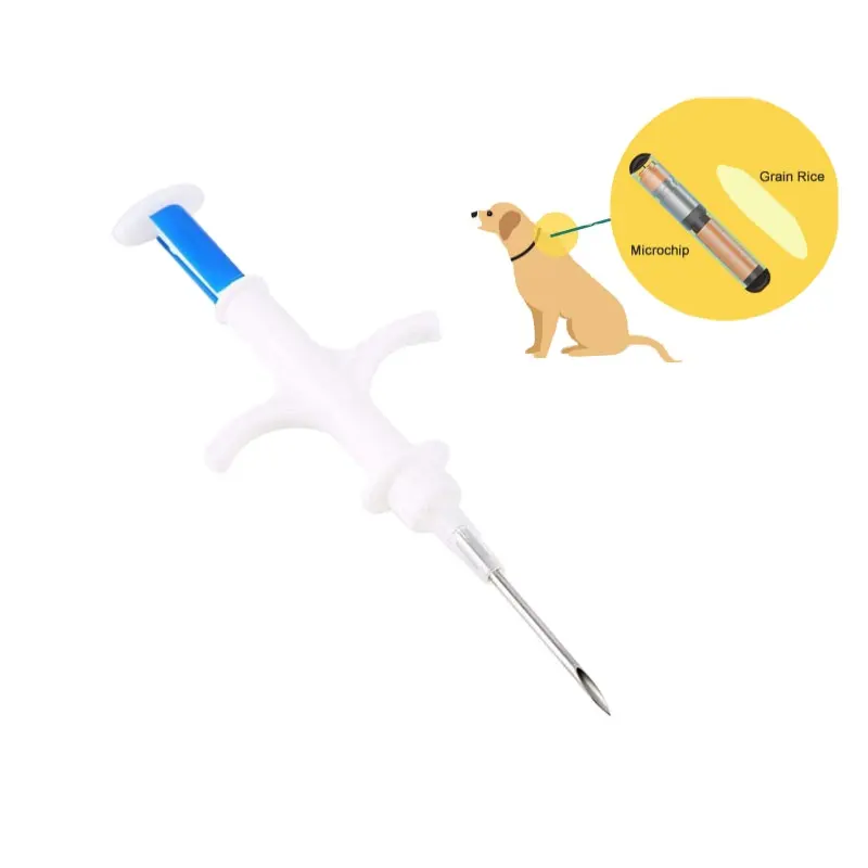 Wholesale RFID 134.2Khz Animal Glass Tag With Syringe EM4305 Chip RFID Animal ID Tracking Microchip For Pet