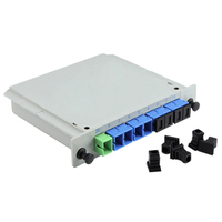 Cassette Type PLC Splitter 1x4 1x8 1x16 SC/UPC SC/APC Insert Type Plug-in LGX Splitter Module Fiber Optique PLC Splitter Box 1:8