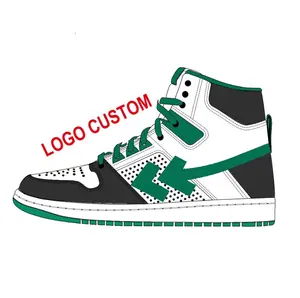 Rubber Sneakers OG High Top Men's Shoes Design Services Logo Retro OEM Factory Original Customized Brand Genuine Leather