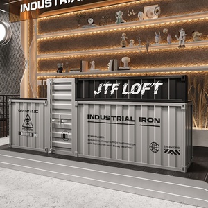 Jotefang, Mostrador de barra de Metal de estilo Industrial personalizado, muebles de recepción para tienda de té de la leche/Cafetería Restaurante hecho a mano - Product Image 3